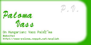 paloma vass business card